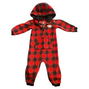 Carter's Buffalo Check Hooded Footie